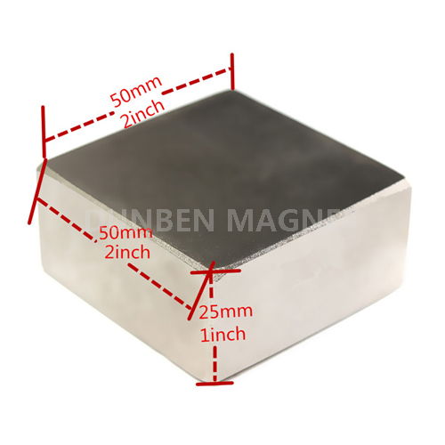 Super powerful square F50*50*25mm N50 neodymium magnet 