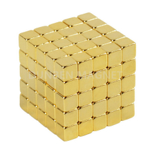Surper Strong Gloden Block cube neodymium magnet 5mmx5mmx5mm